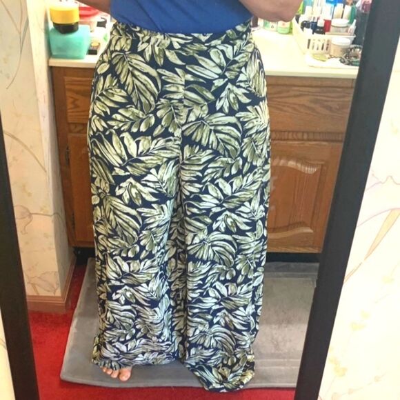 Tropical boho palazzo Pants sx XXL - Picture 3 of 12